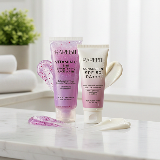 Rarebit Skincare COMBO KIT - Vitamin C Facewash With Sunscreen SPF 50 PA+++
